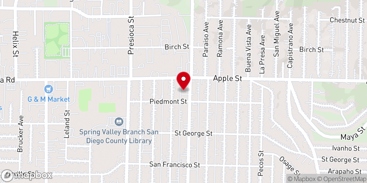 Map showing location of The Church Of Christ, Spring Valley