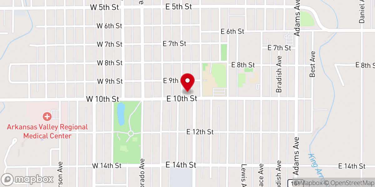 Map showing location of La Junta church of Christ
