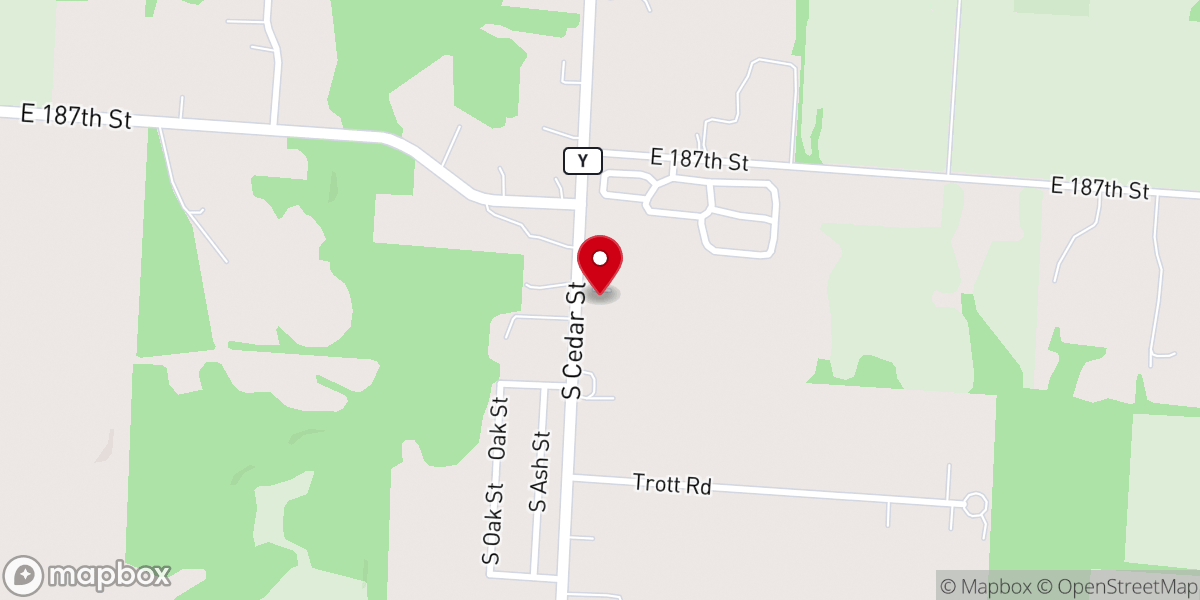 Map showing location of New Hope Christian Church