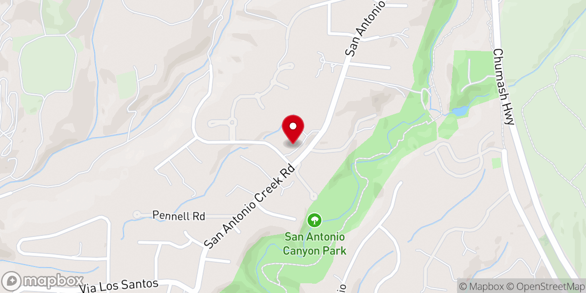 Map showing location of Saint Barbara Greek Orthodox Church