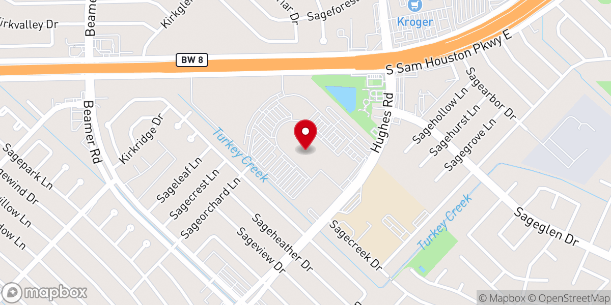 Map showing location of Sagemont Church