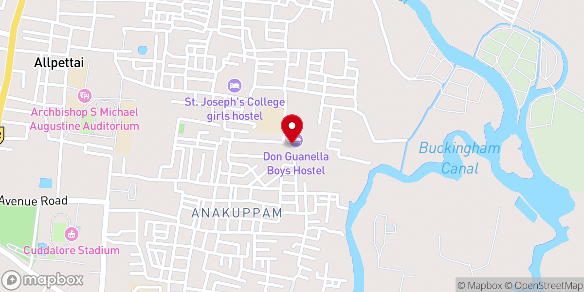 Map showing location of Dan Guanella Church