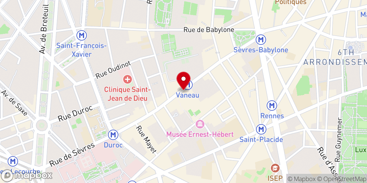 Map showing location of Chapelle Saint-Vincent-de-Paul