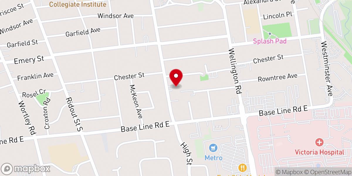 Map showing location of Pilgrim Canadian Reformed Church