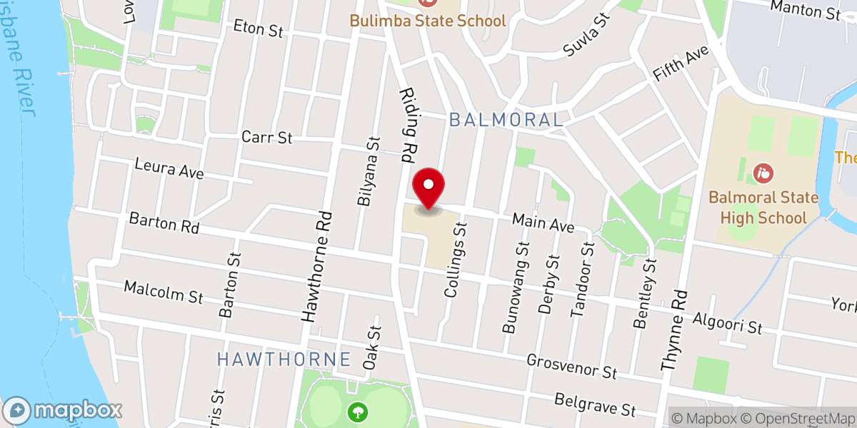Map showing location of St Peter and Pauls' Catholic Church, Balmoral