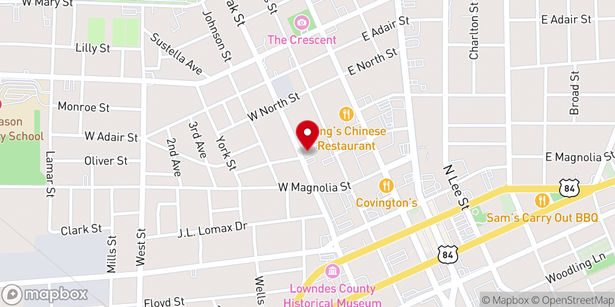 Map showing location of First Antioch Missionary Baptist Church