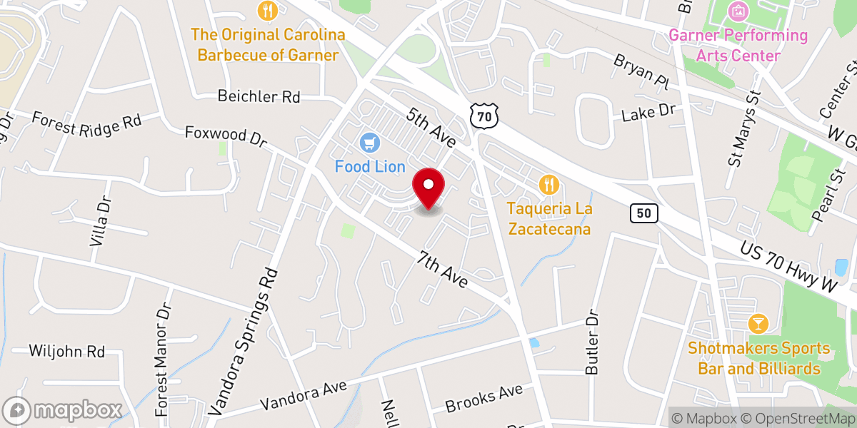 Map showing location of Agape Korean United Methodist Church