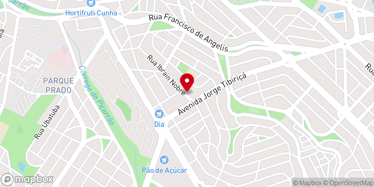 Map showing location of 1ª Igreja Batista Livre de Campinas
