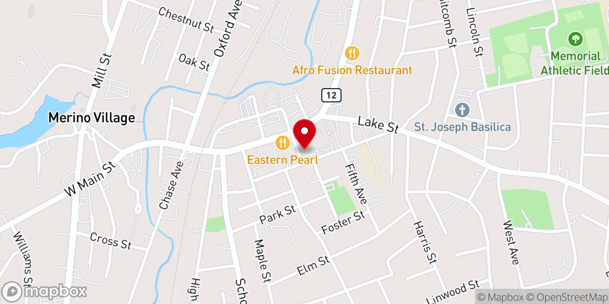 Map showing location of Webster Senior Center