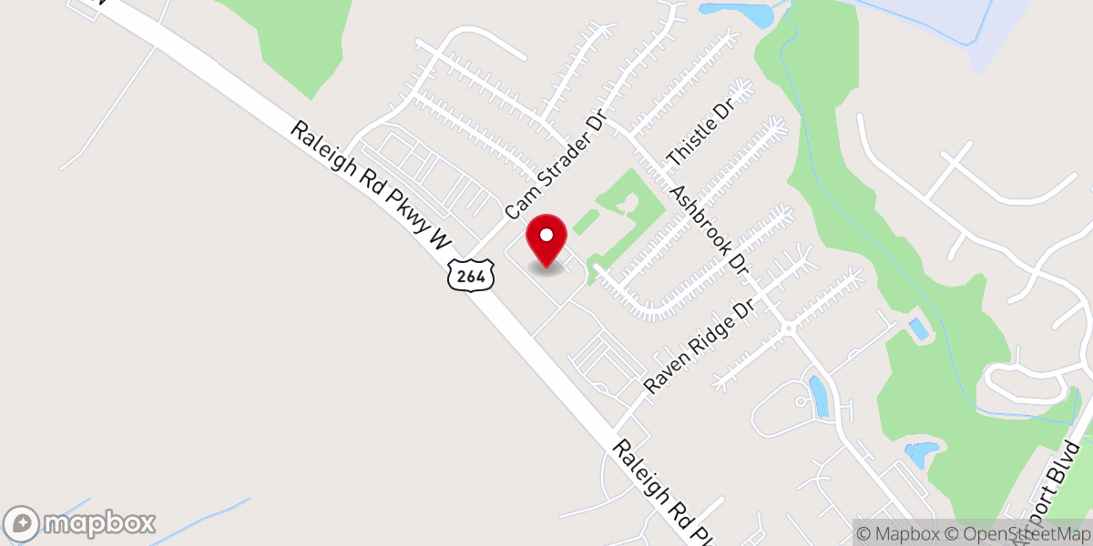 Map showing location of Raleigh Road Baptist Church