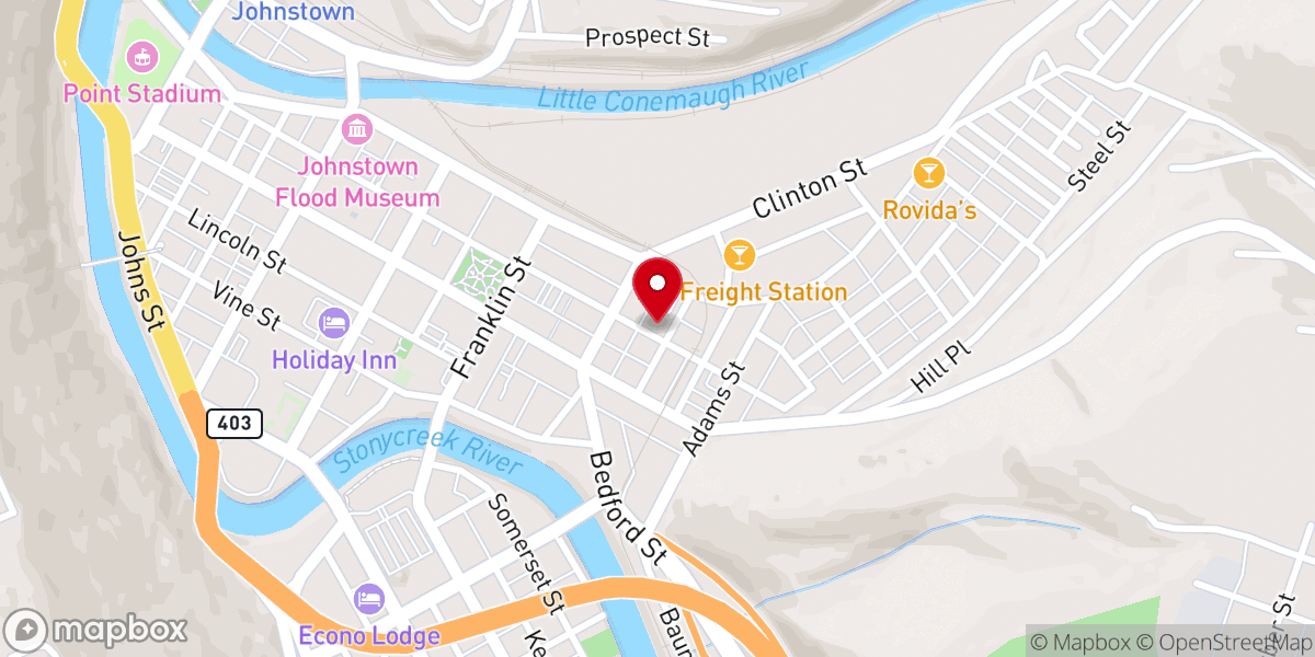Map showing location of Zion Lutheran Church