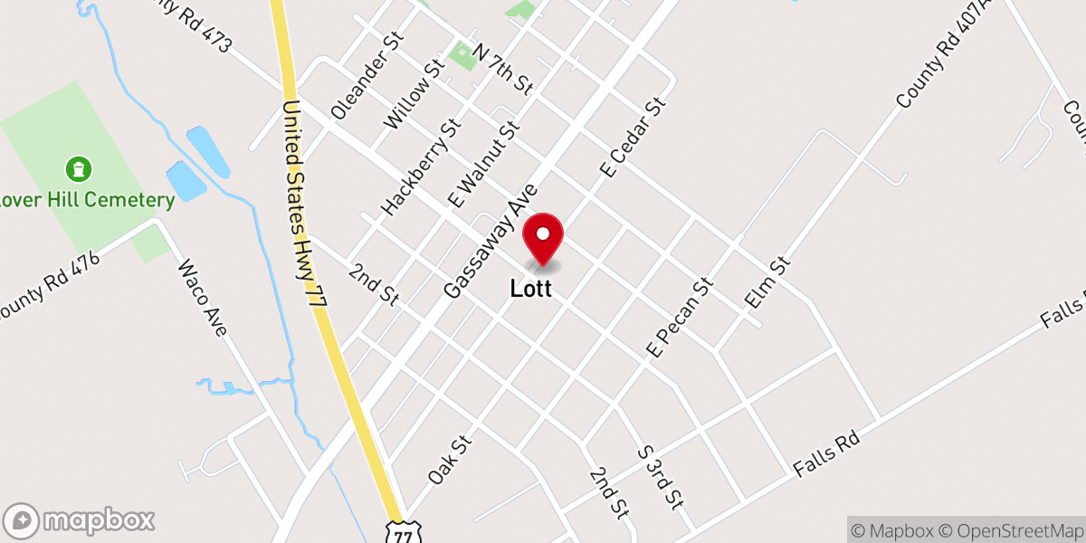 Map showing location of Church of Christ