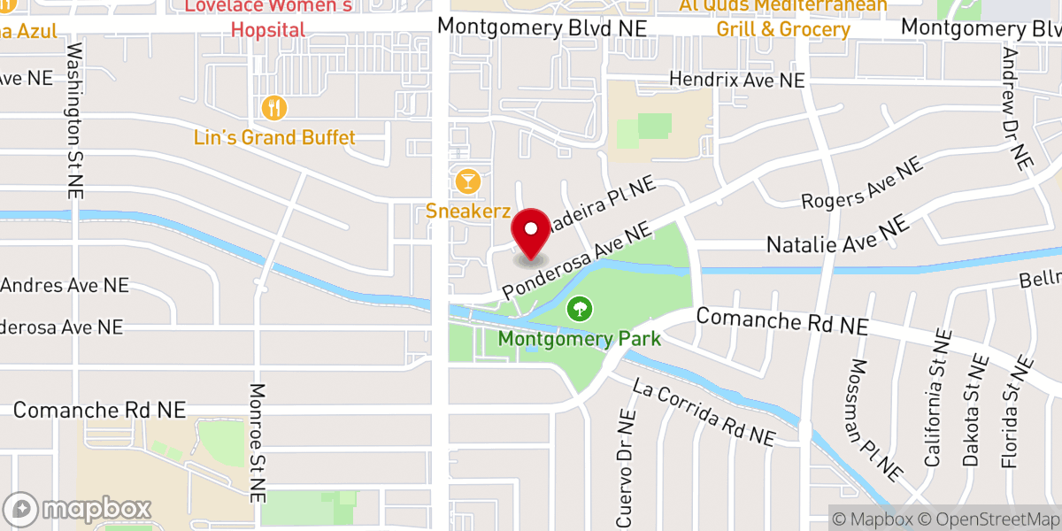 Map showing location of St Andrew Presbyterian Church