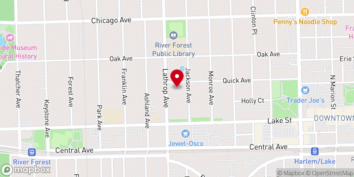 Map showing location of First Presbyterian Church