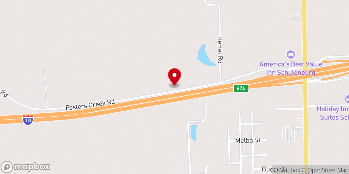 Map showing location of Schulenburg Church of Christ