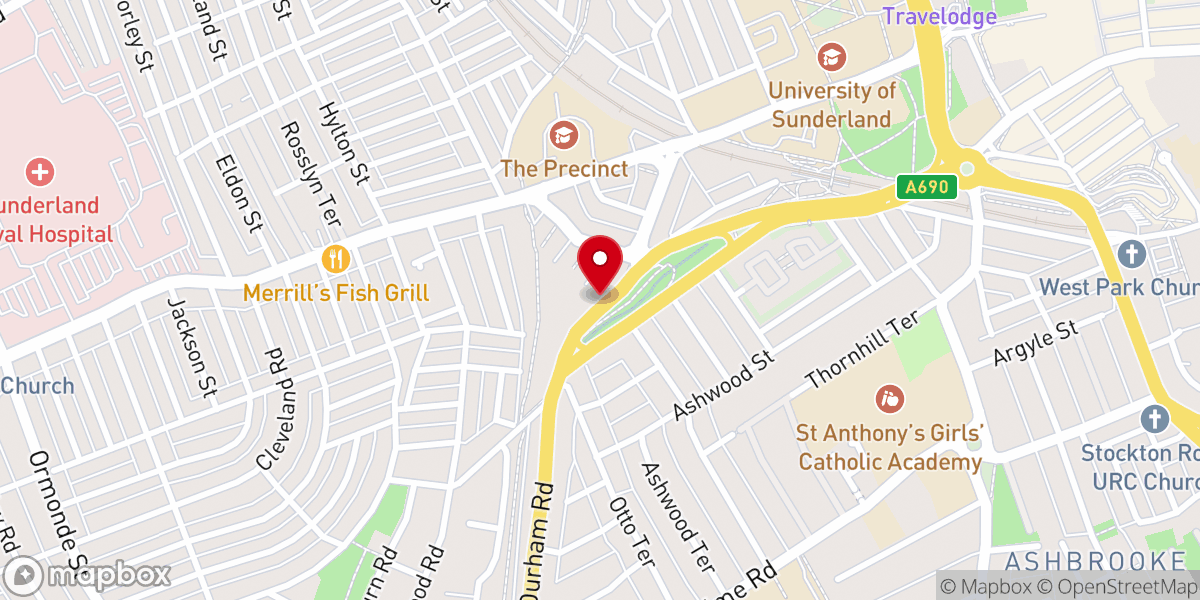 Map showing location of Elim Sunderland