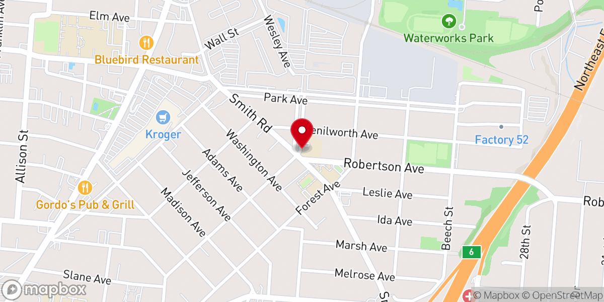 Map showing location of Immaculate Conception Church