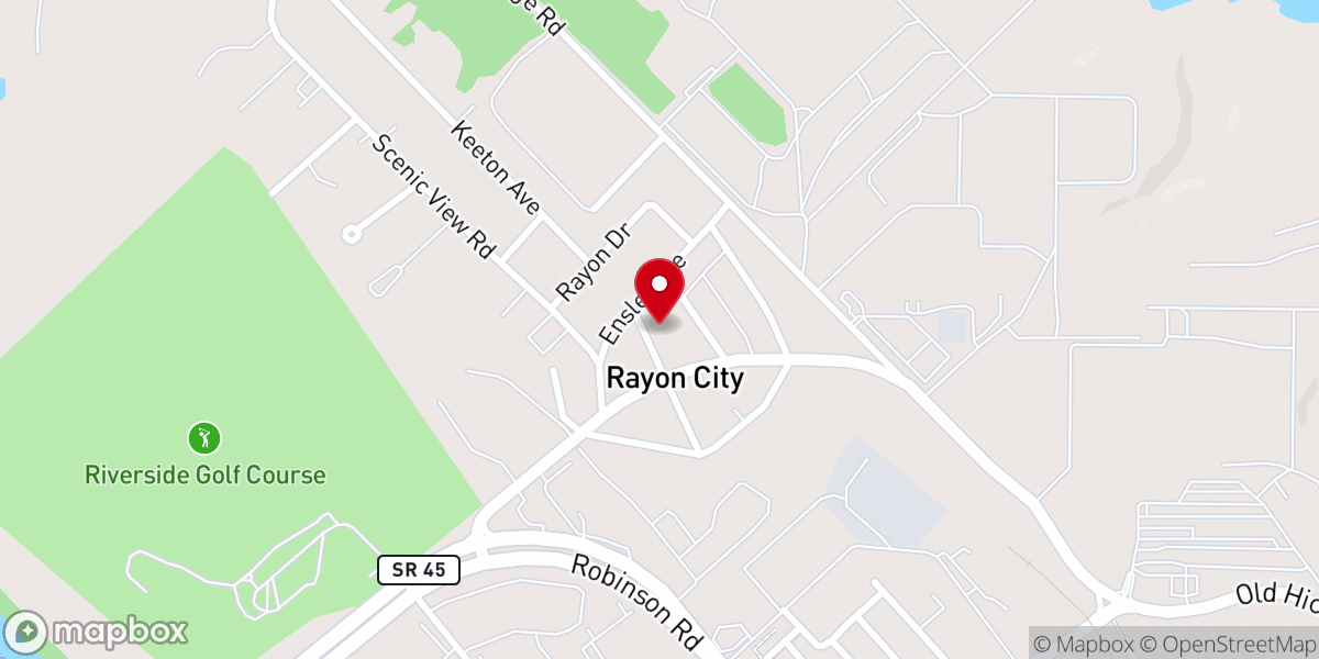 Map showing location of Rayon City Missionary Baptist Church