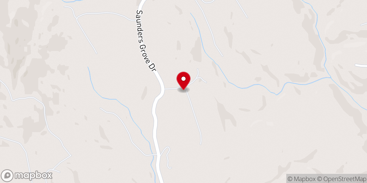 Map showing location of Saunders Grove Church-Brethren