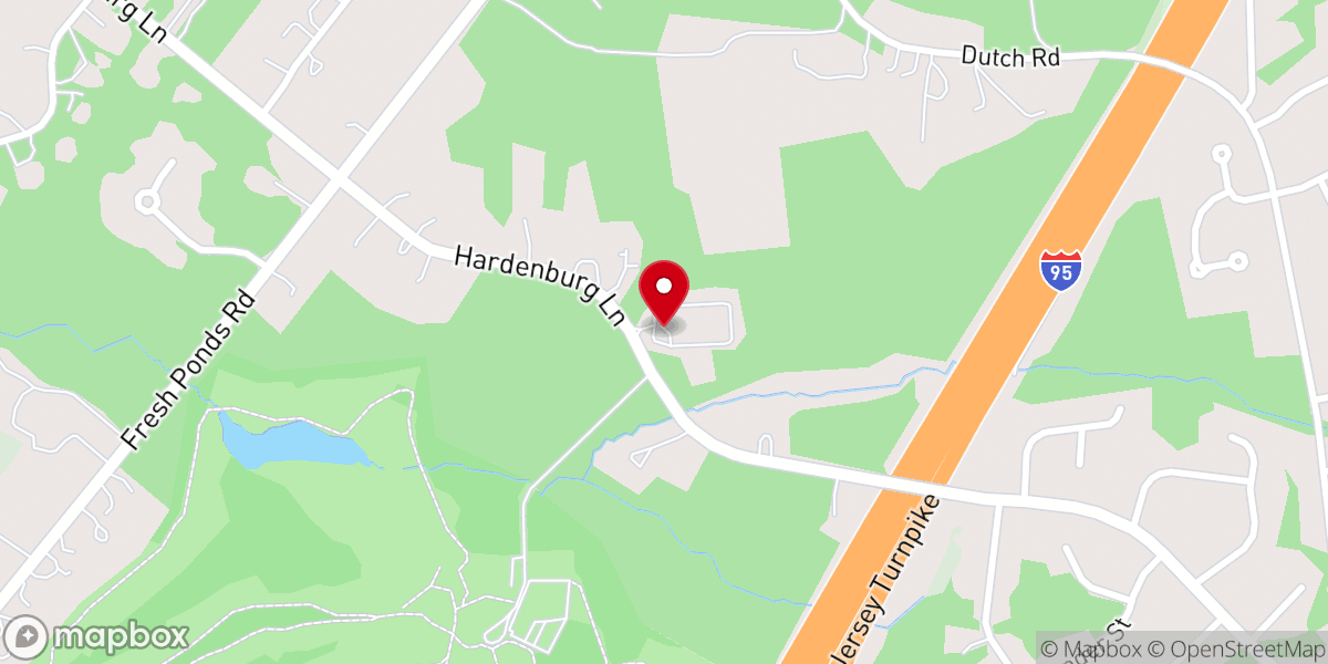 Map showing location of Assembly of God East Brunswick