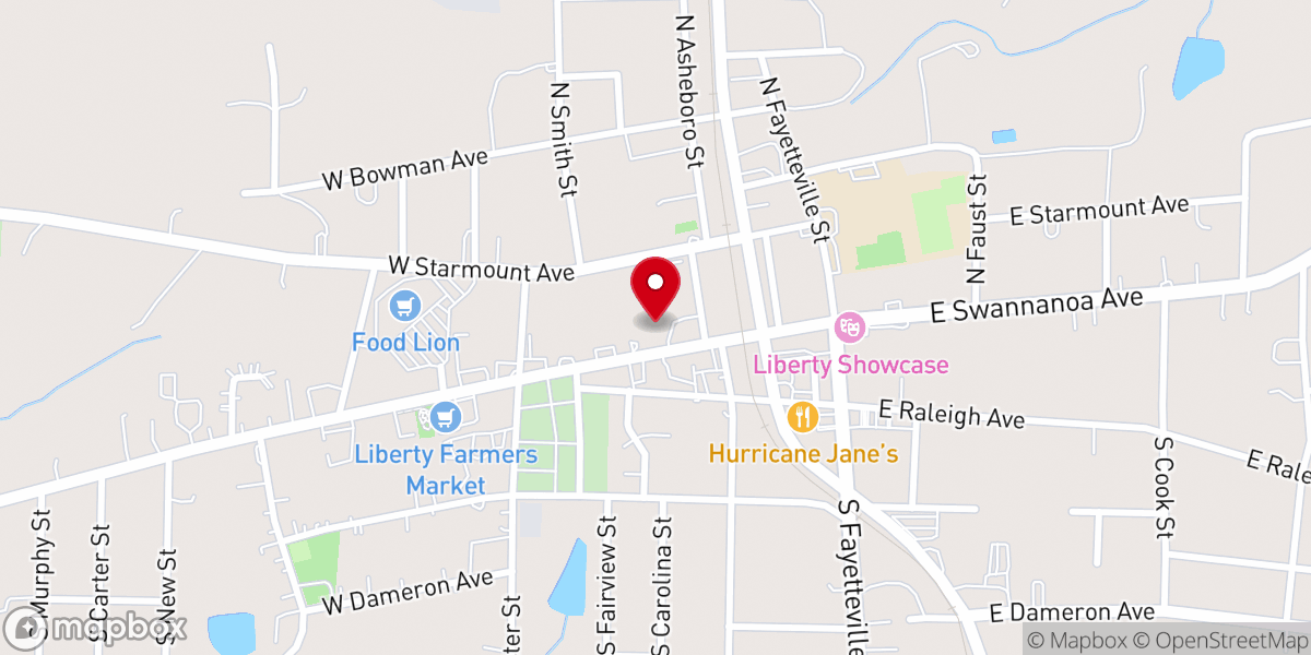 Map showing location of Liberty Seventh-Day Adventist Church