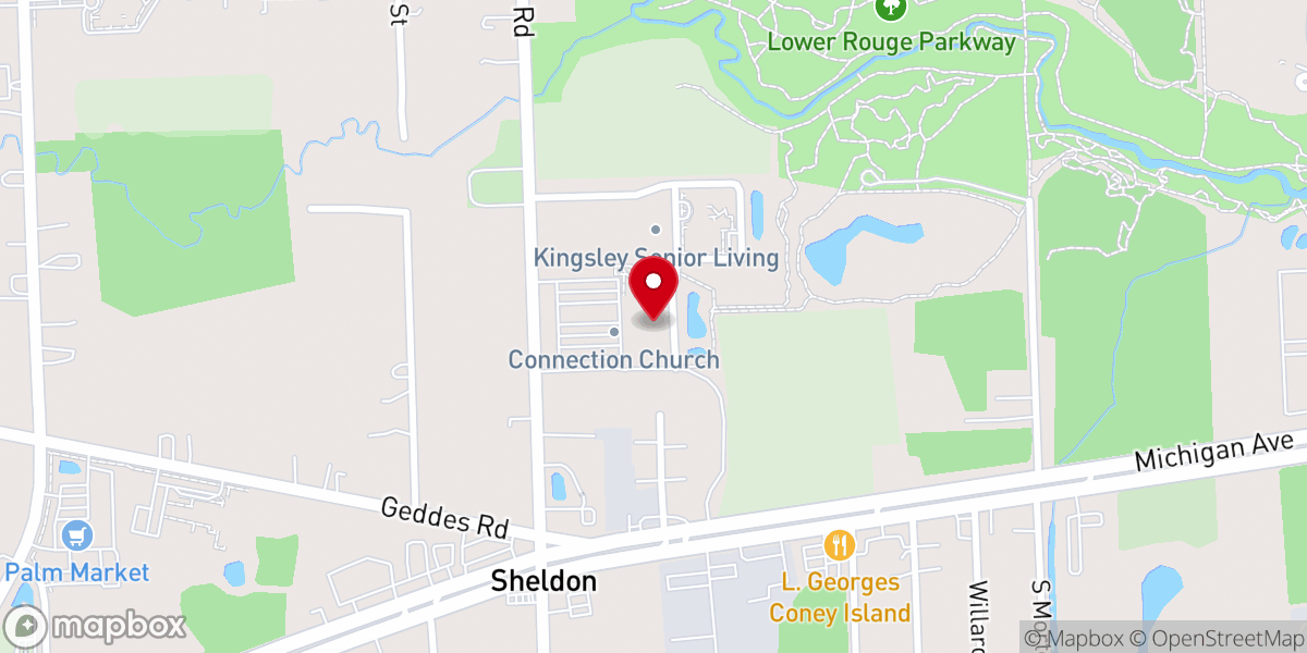 Map showing location of Connection Church