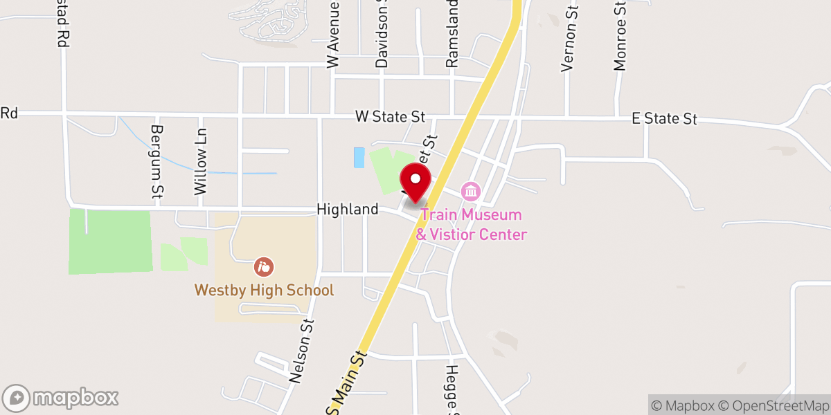 Map showing location of Our Savior's Lutheran Church