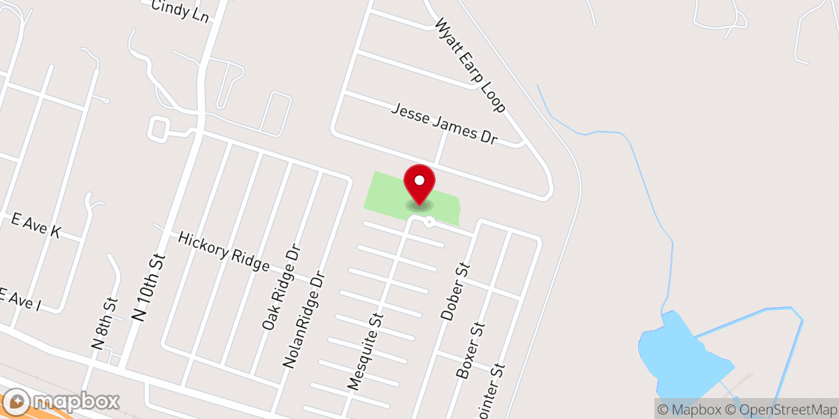 Map showing location of Monarch Park - City of Nolanville