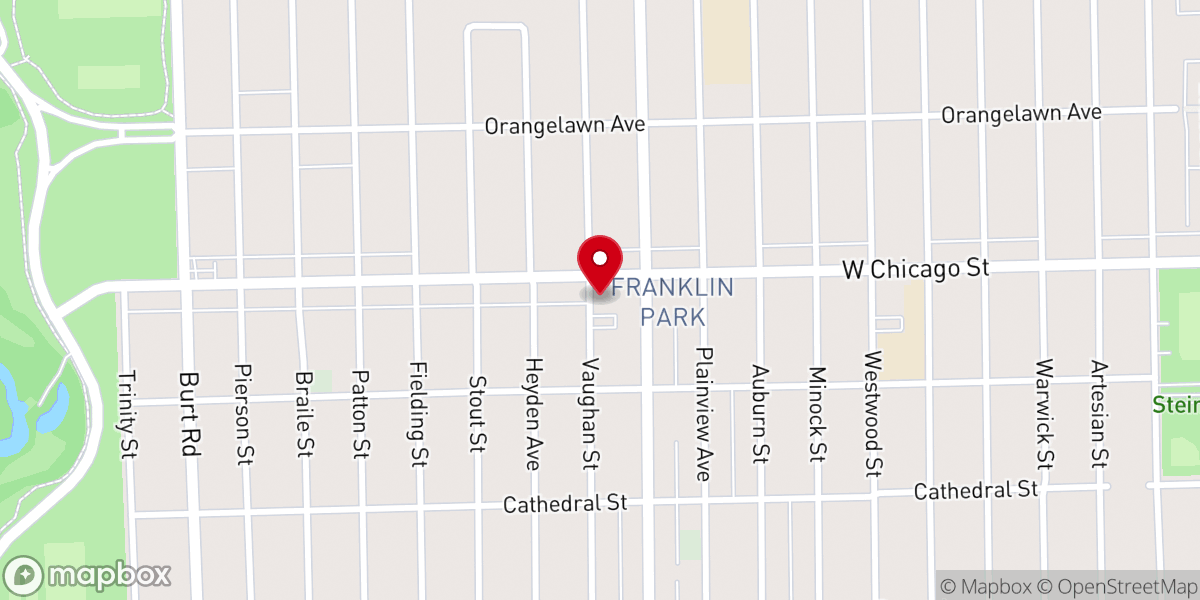 Map showing location of Grace Community Church-Detroit