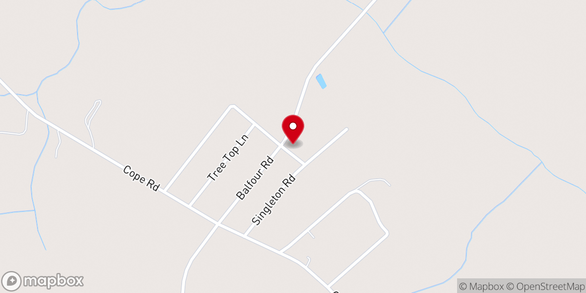 Map showing location of Hoke County Church Of God
