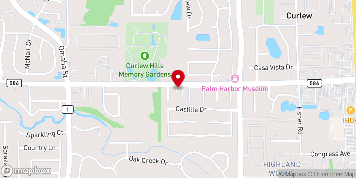 Map showing location of Gulf Shores Baptist Church