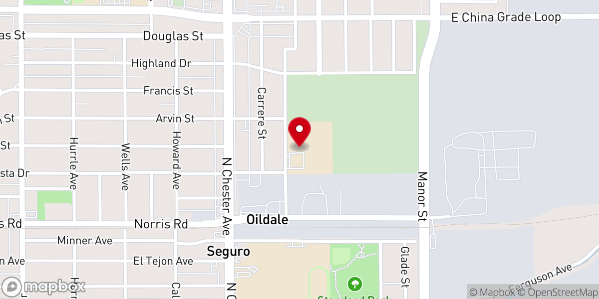 Map showing location of Christ The King Church