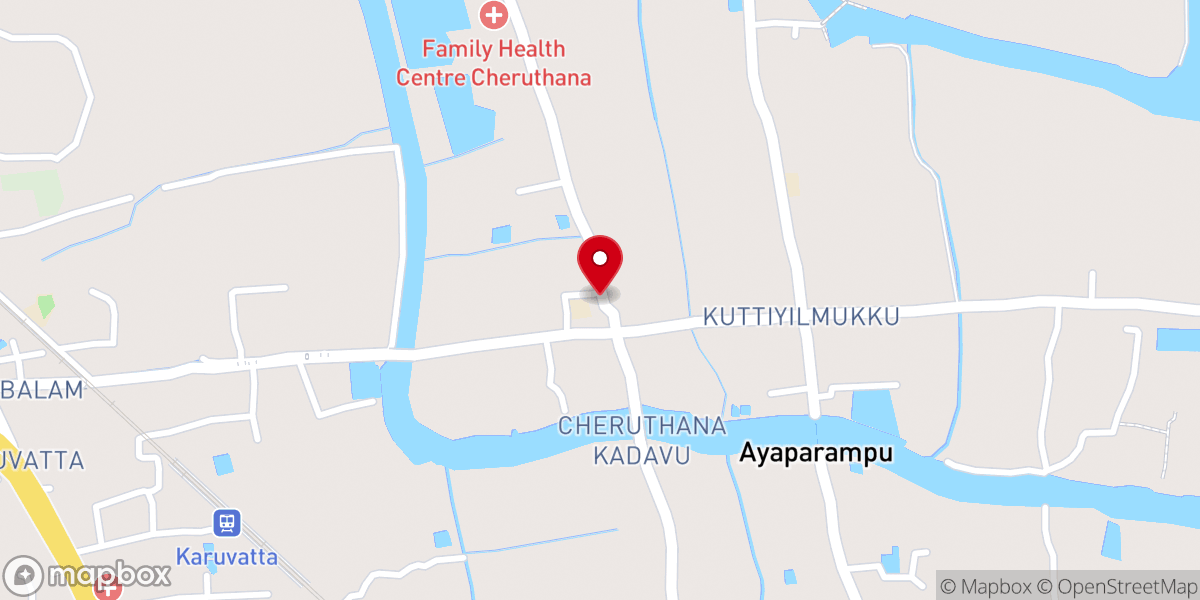 Map showing location of St. Mary's Orthodox Prayer Hall
