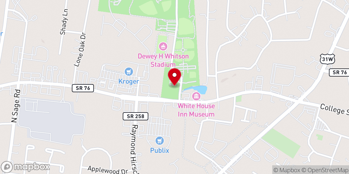 Map showing location of White House Municipal Park