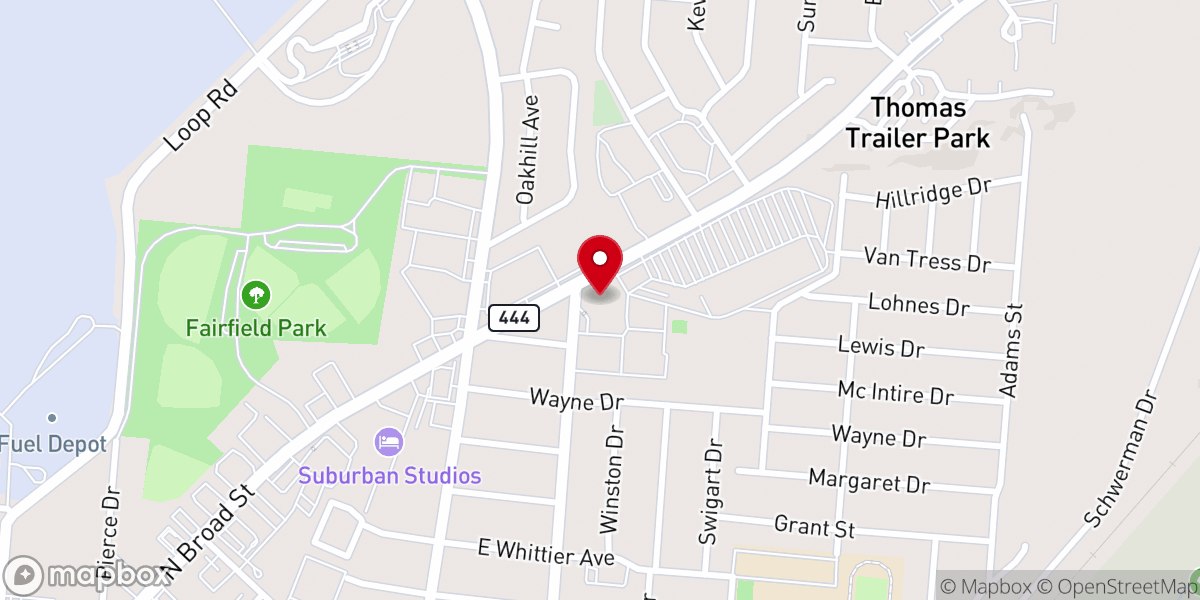 Map showing location of Mary Help of Christians Catholic Church