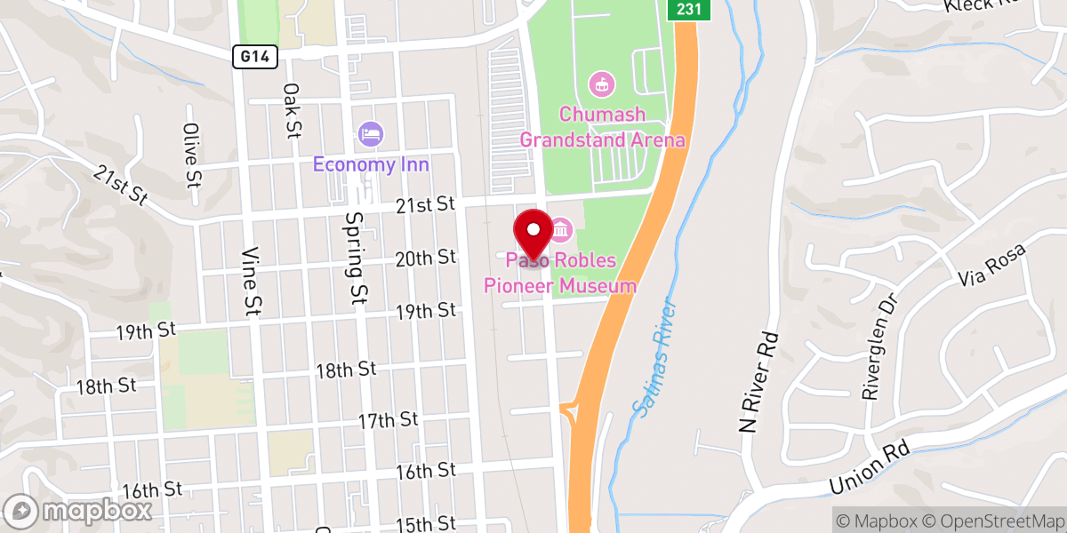Map showing location of 2nd Baptist Church