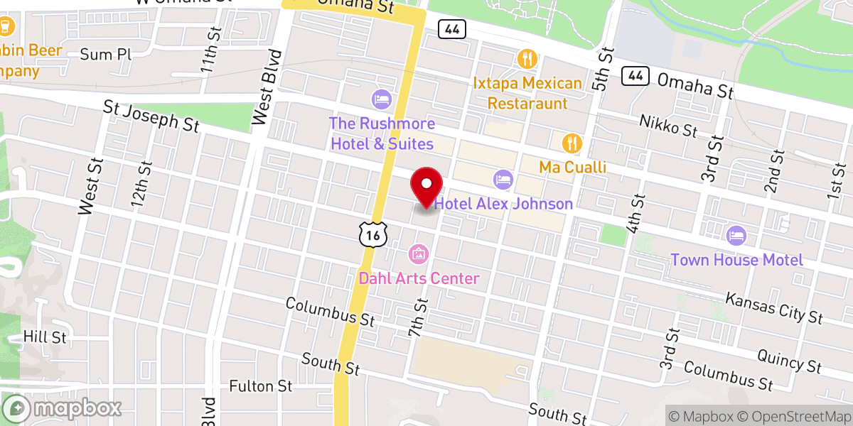 Map showing location of First Presbyterian Church