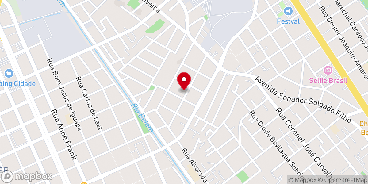 Map showing location of Paróquia Menino Deus