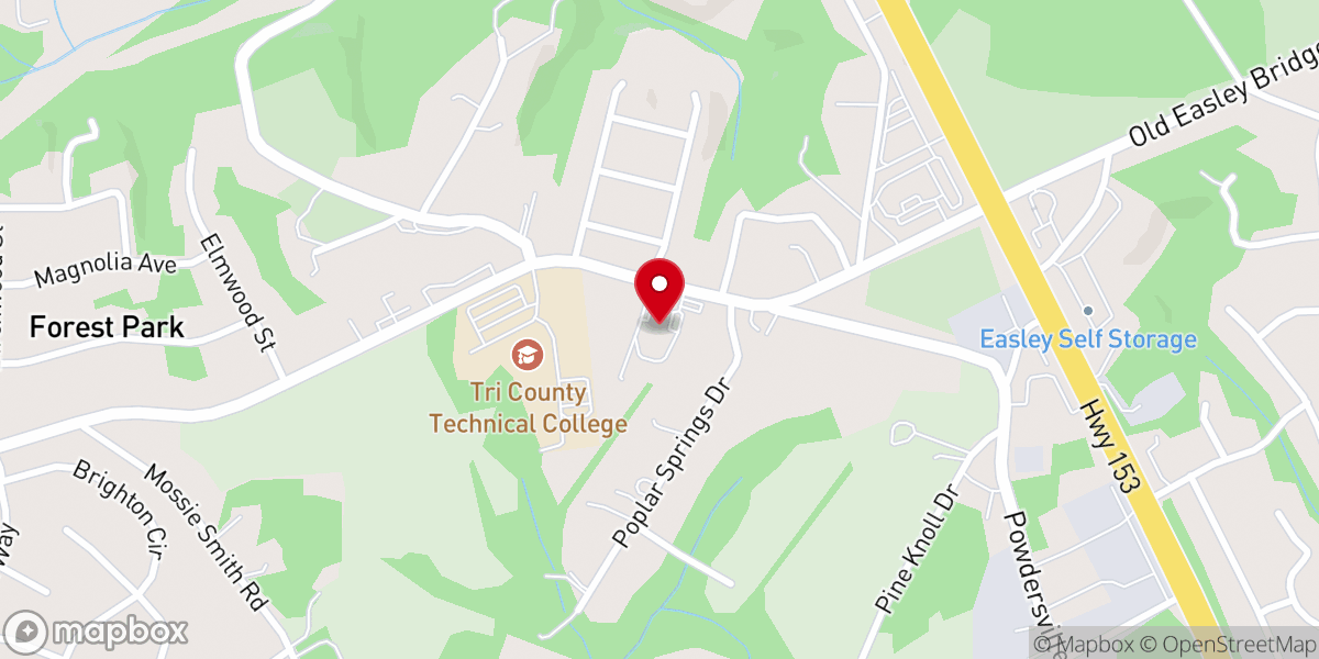 Map showing location of Victory Baptist Church