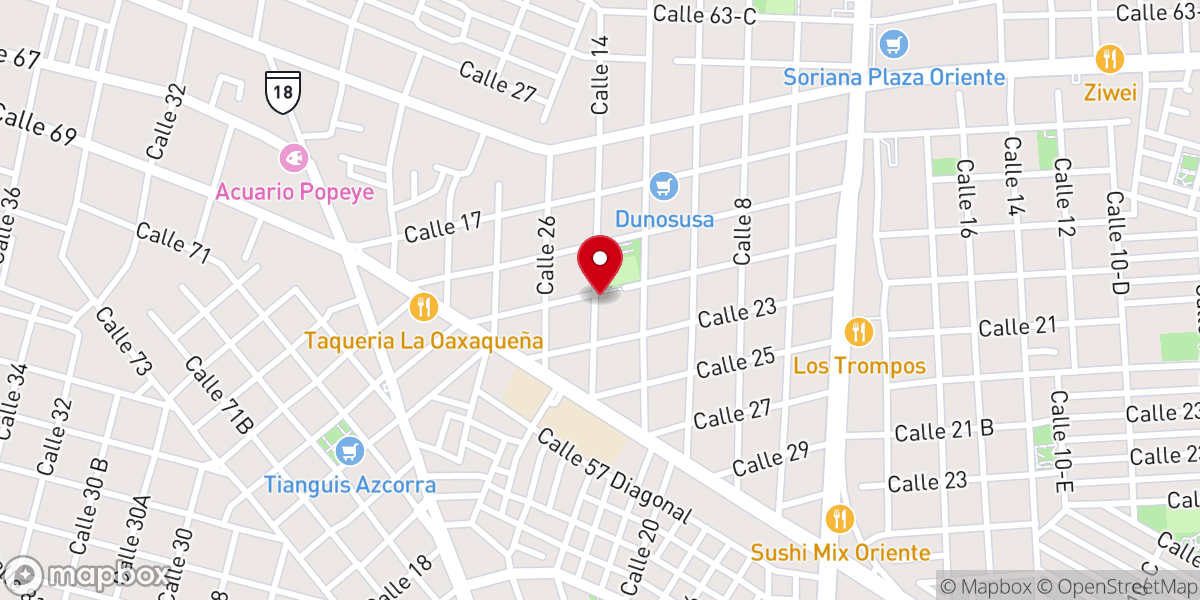 Map showing location of Parroquia San Juan Bosco