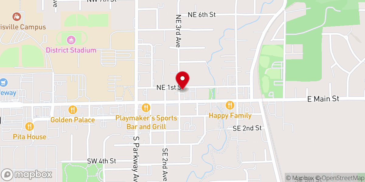 Map showing location of North County Community Food Bank