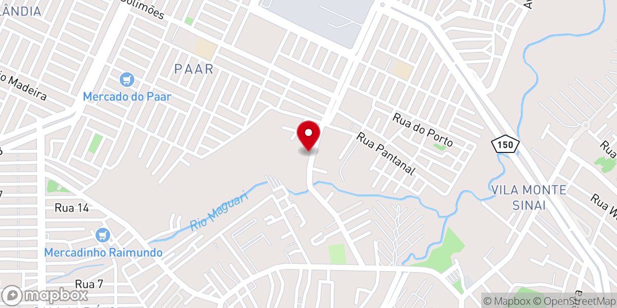 Map showing location of Assembleia de Deus- sede melhor
