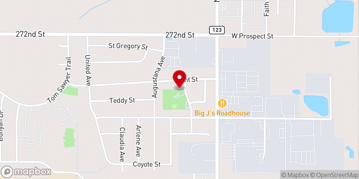 Map showing location of Heartland Park