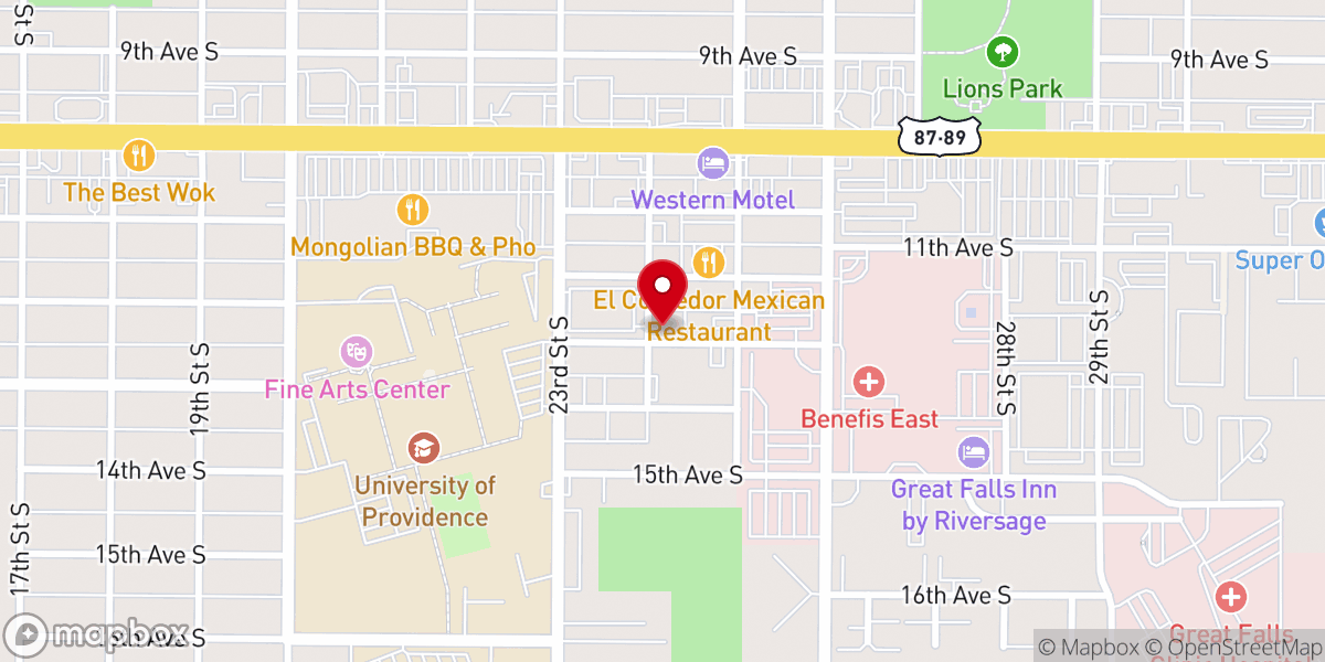 Map showing location of Montana Synod ELCA