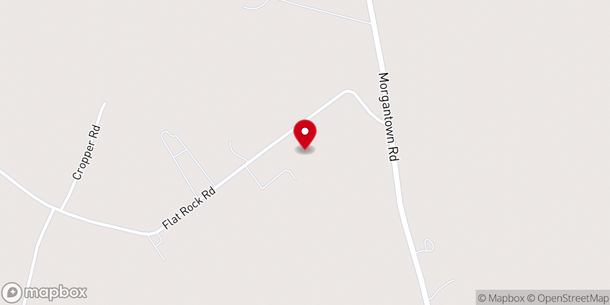 Map showing location of Flat Rock Fellowship Baptist Church