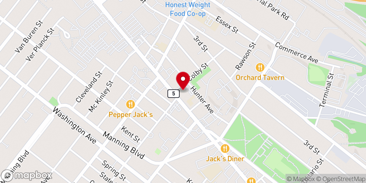 Map showing location of Blessed Sacrament Church