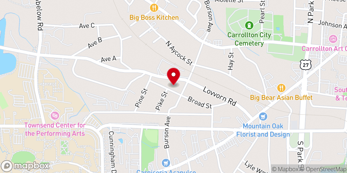 Map showing location of Great Savior Baptist Church