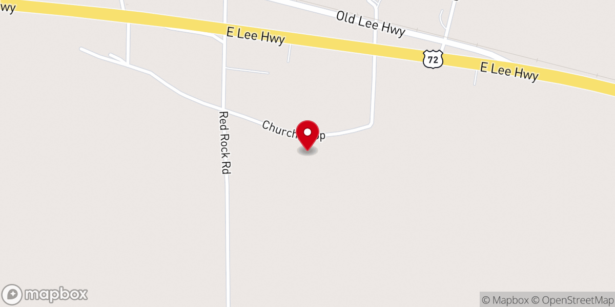 Map showing location of Nazareth Primitive Baptist Church