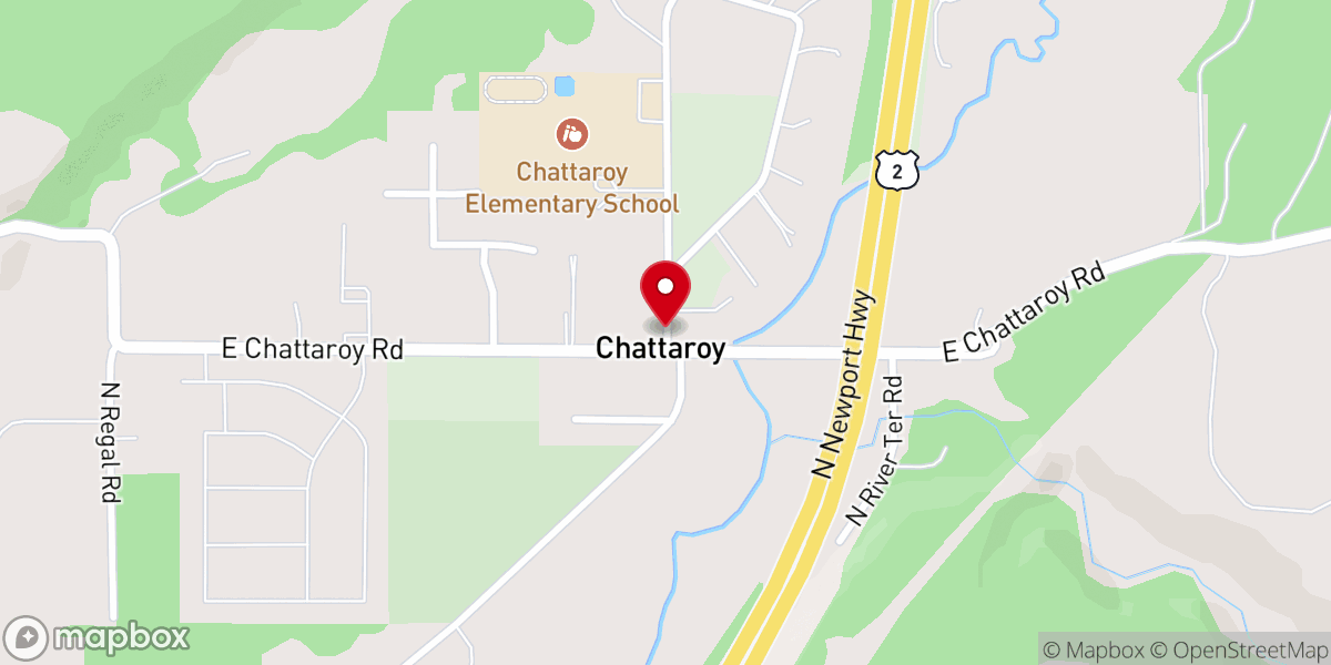 Map showing location of Chattaroy