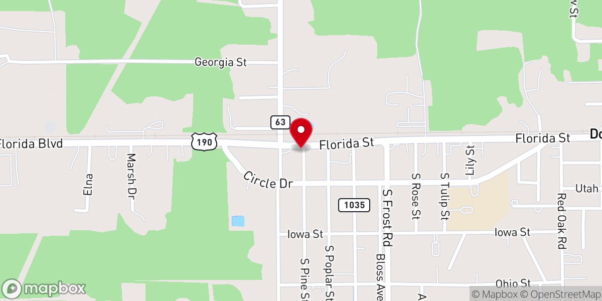 Map showing location of Livingston Parish Fair Associates